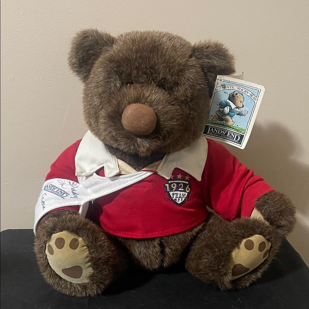 Land's End Authentic RUGBY Teddy Bear 1994